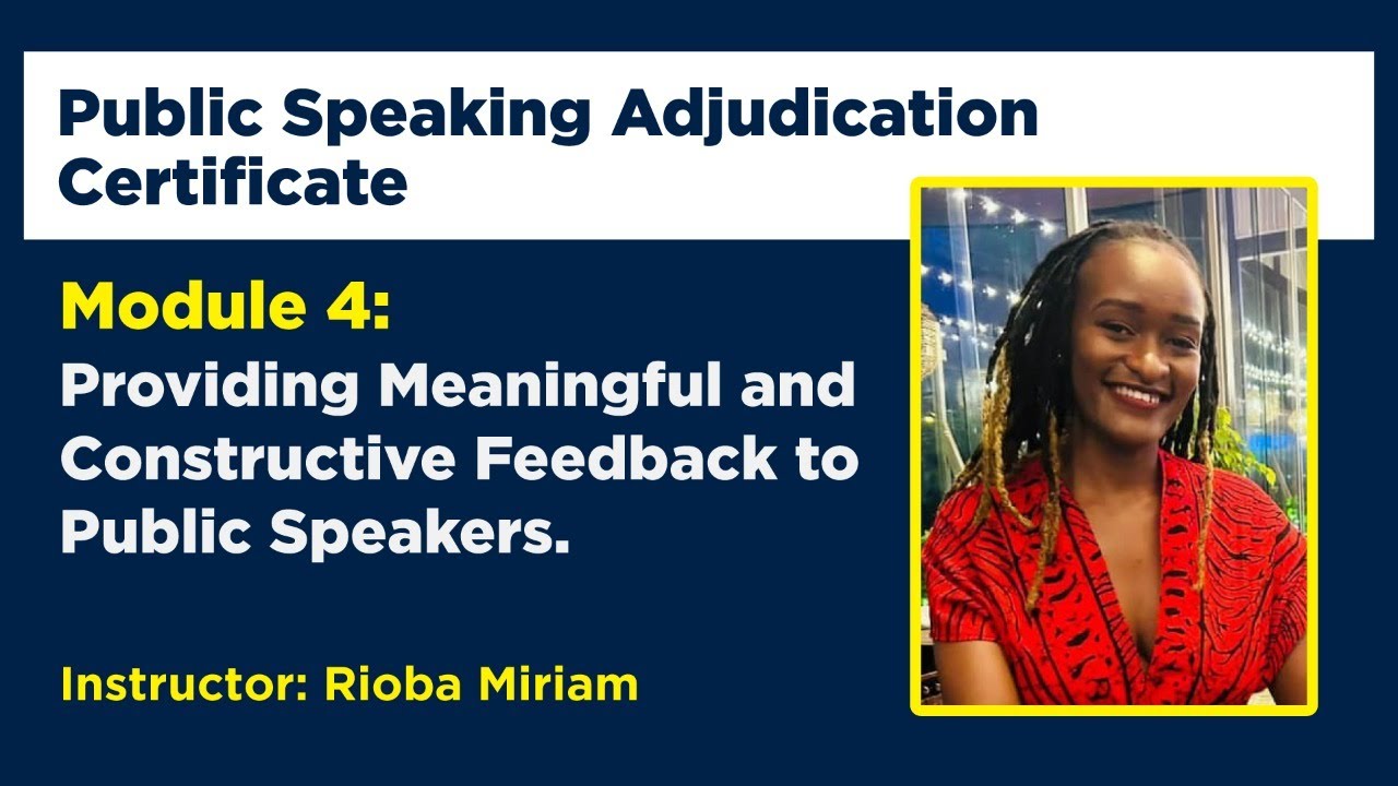 Providing Meaningful and Constructive Feedback to Public Speakers